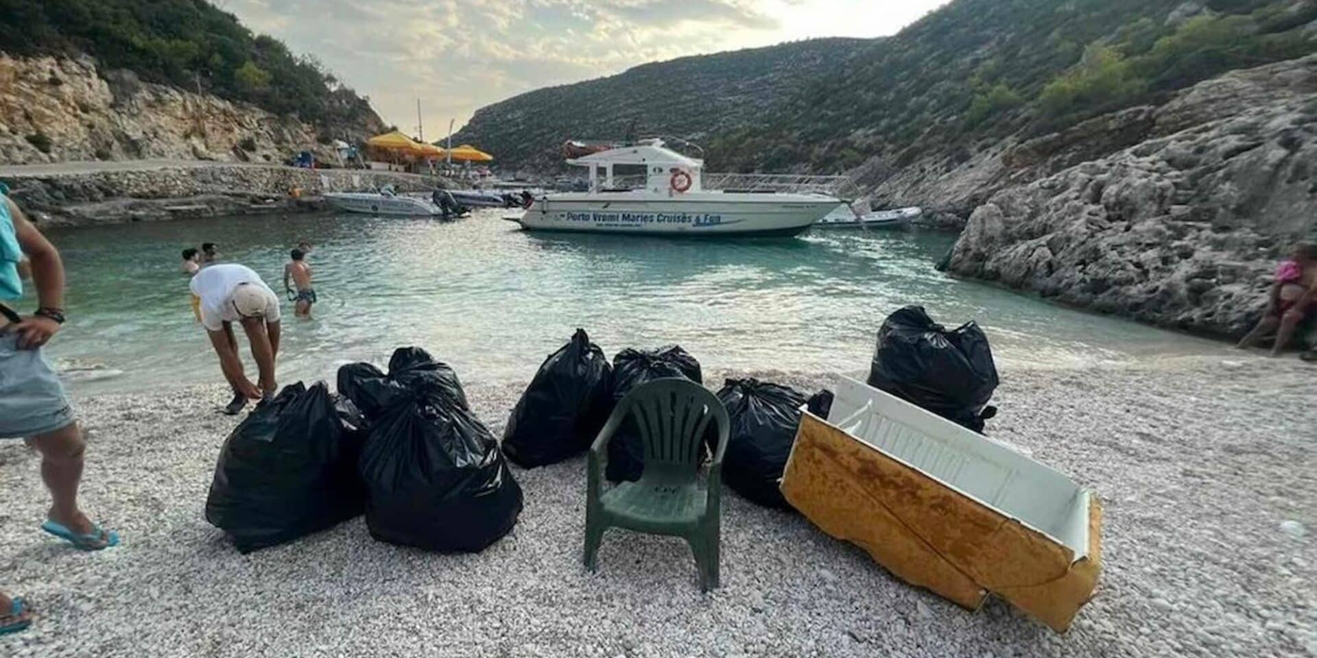 Ιδιοκτήτες σκαφών μάζεψαν τα σκουπίδια στο Ναυάγιο της Ζακύνθου