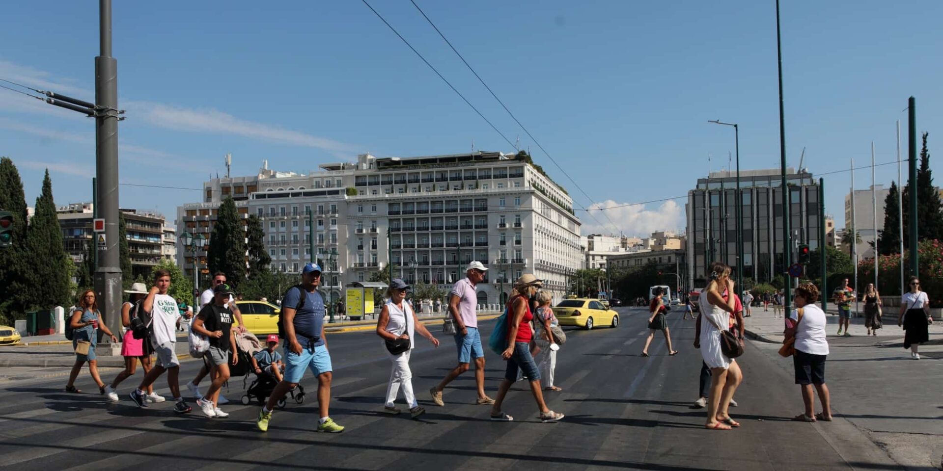 Τουρίστες στο κέντρο της Αθήνας
