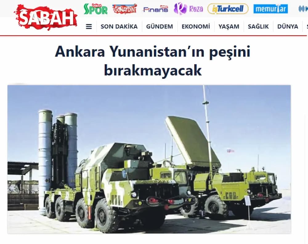 Παραλήρημα στην Τουρκία για τους S-300: «Θα λογοδοτήσει η Ελλάδα στο ΝΑΤΟ», λέει η Sabah (βίντεο)