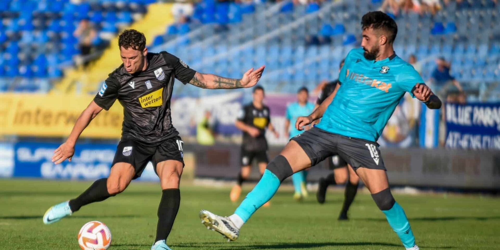 Φάση από το Λαμία-Αστέρας Τρίπολης για την Super League