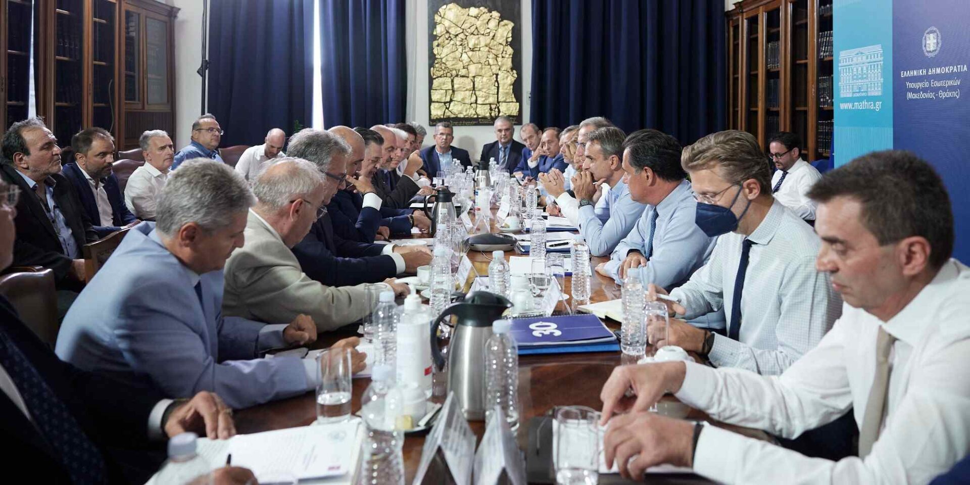 Σύσκεψη του πρωθυπουργού, Κυριάκου Μητσοτάκη, με παραγωγικούς και επιστημονικούς φορείς στη Θεσσαλονίκη