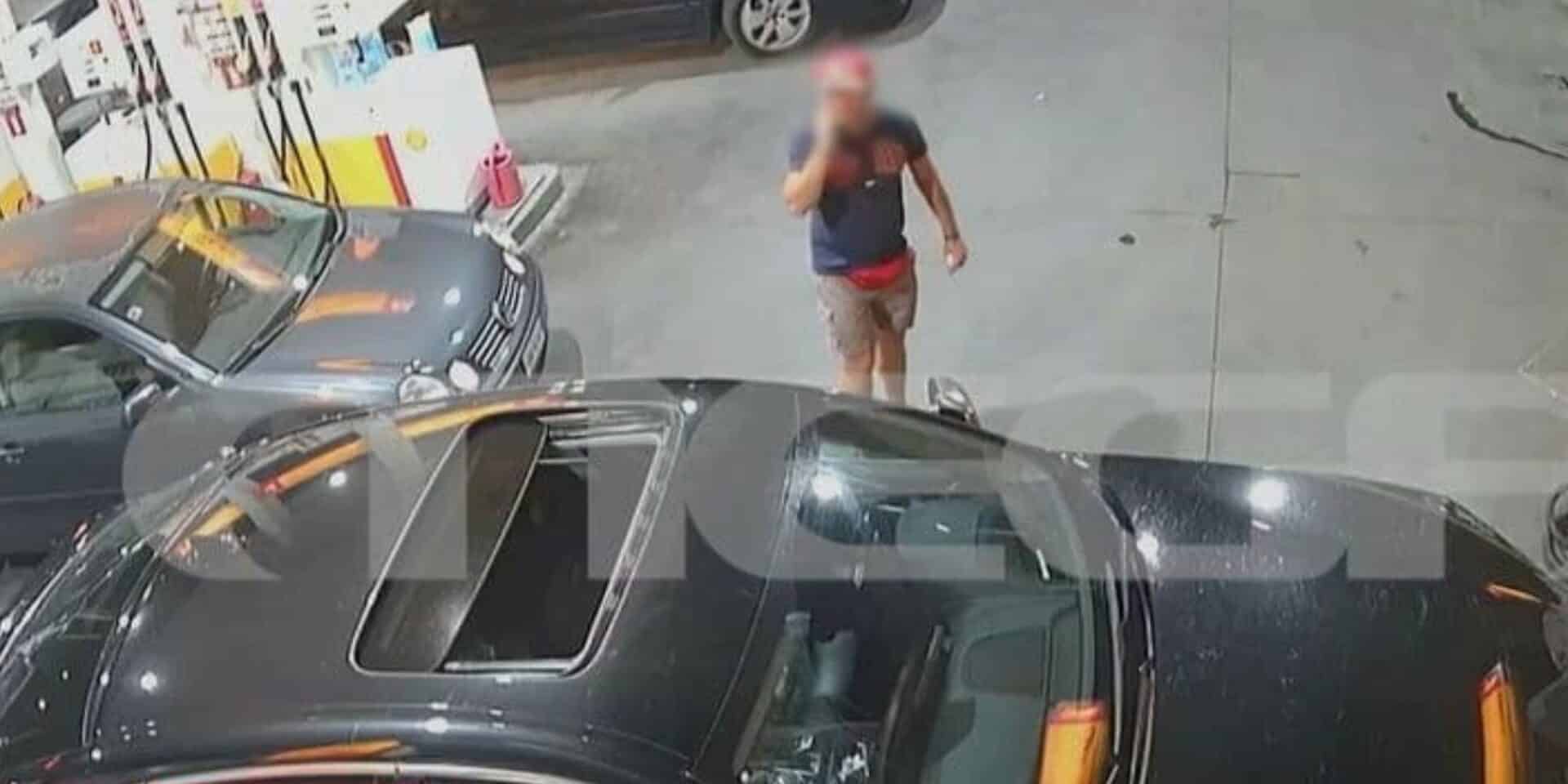 Εικόνα από την κλοπή κινητού σε βενζινάδικο