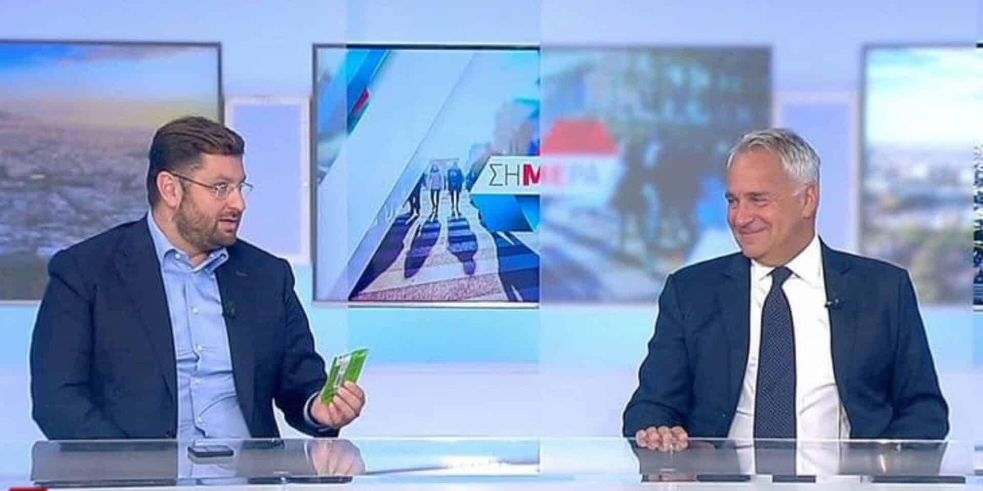 Kώστας Ζαχαριάδης και Μάκης Βορίδης στον ΣΚΑΪ