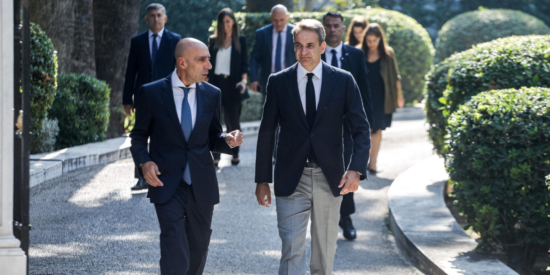 Γιάννης Μπρατάκος και Κυριακός Μητσοτάκης στο Προεδρικό Μέγαρο