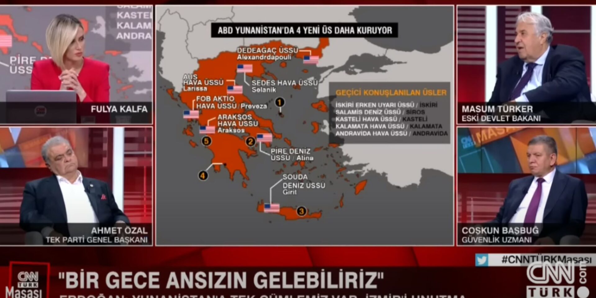 Εικόνα από την εκπομπή στο CNN Turk