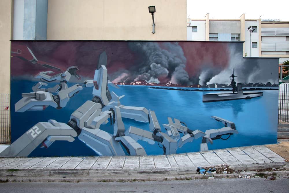 Γκράφιτι στη Θεσσαλονίκη για τα 100 χρόνια από τη Μικρασιατική Καταστροφή