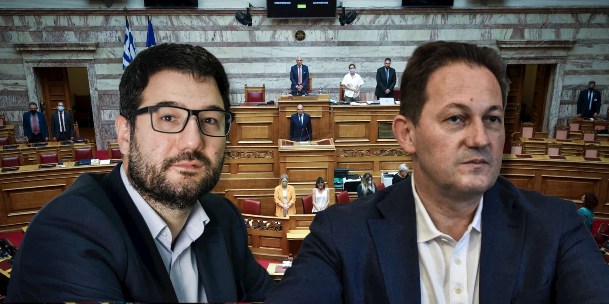 Ο Νάσος Ηλιόπουλος και ο Στέλιος Πέτσας