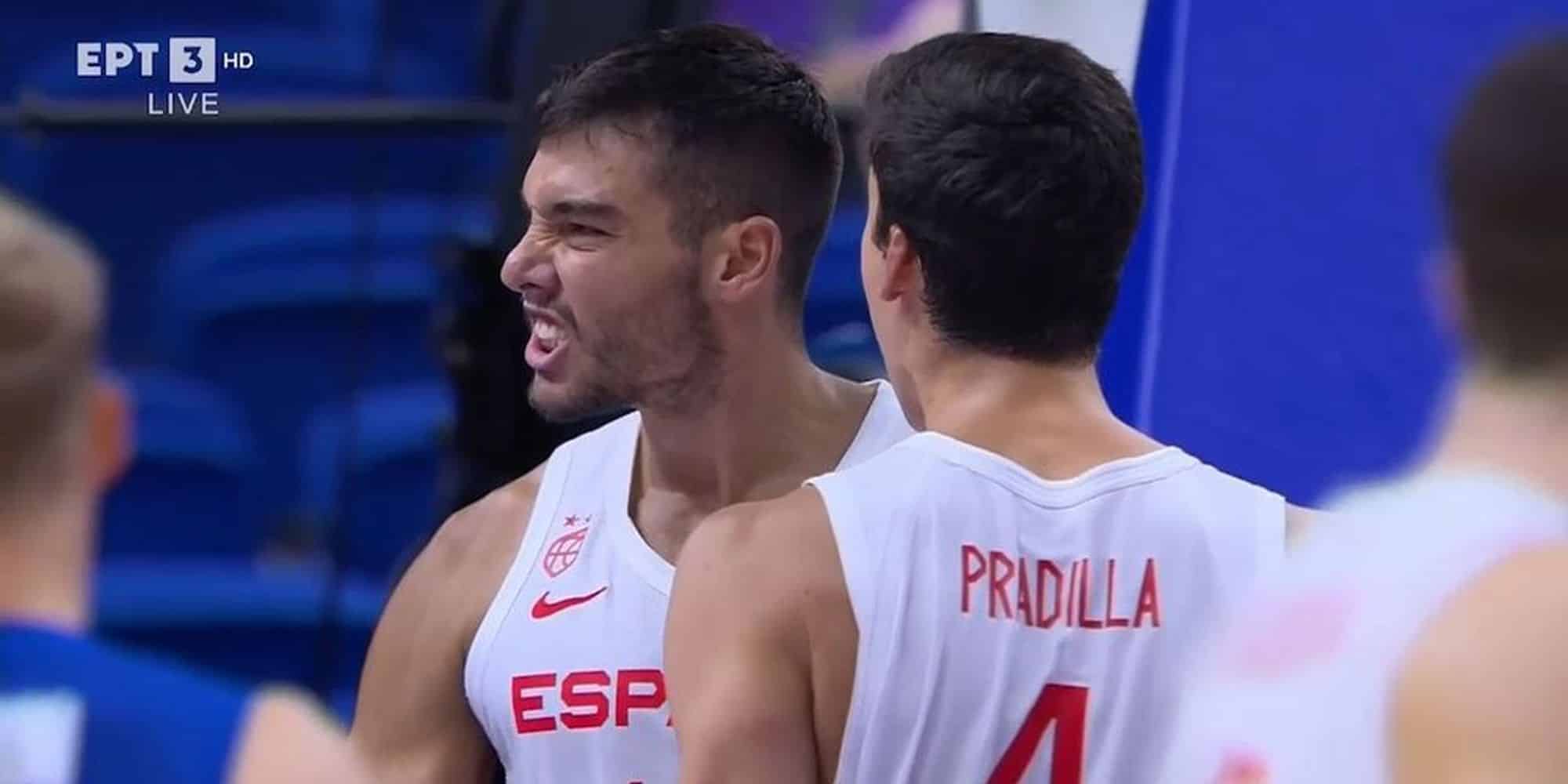 Οι Ισπανοί πανηγυρίζουν σε ματς με τη Φινλανδία στο Eurobasket 2022