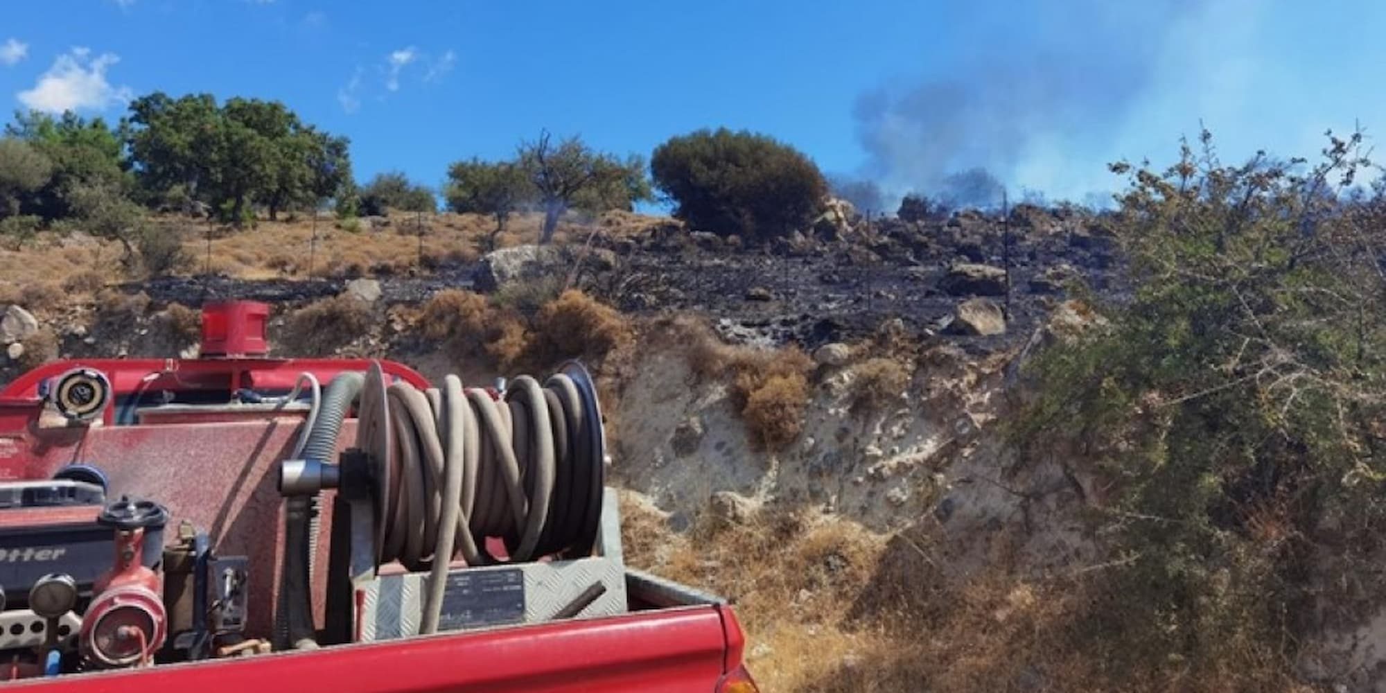 Υπό έλεγχο η φωτιά στην Μυτιλήνη