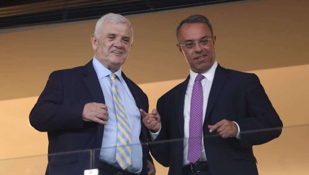 Ο υπουργός Οικονομικών, Χρήστος Σταϊκούρας με τον Δημήτρη Μελισσανίδη