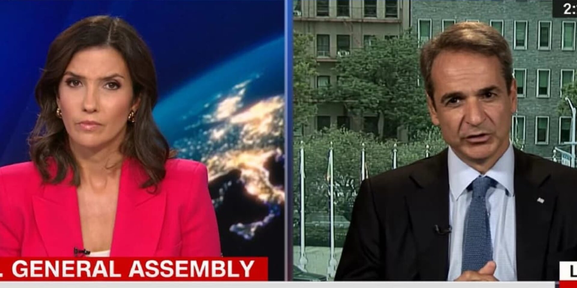 Ο πρωθυπουργός Κυριάκος Μητσοτάκης στο CNN