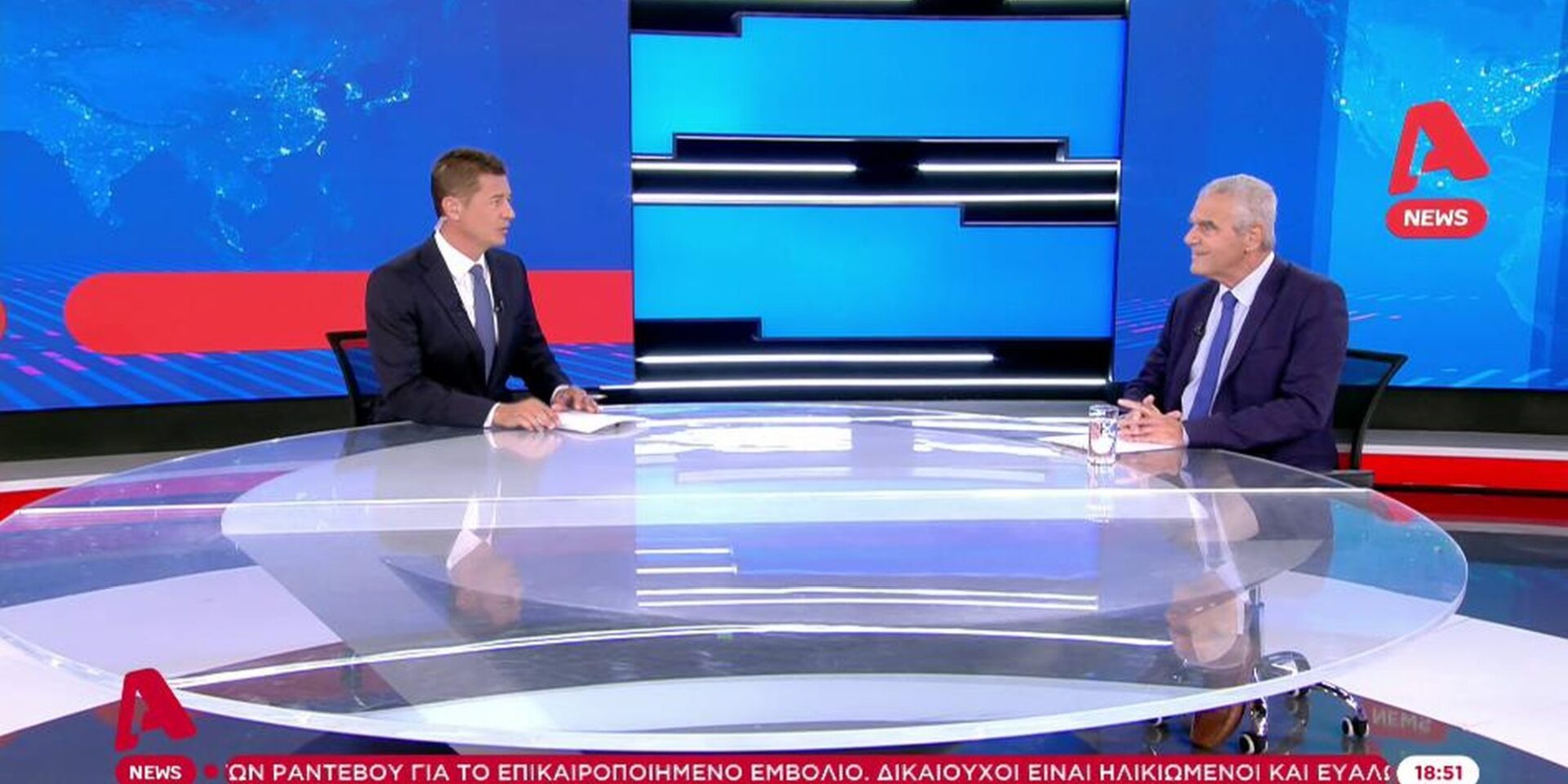 Ο Μάκης Παπαγεωργίου στο κεντρικό δελτίο ειδήσεων του Alpha