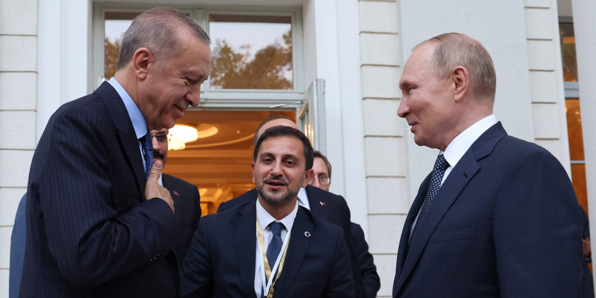 Ο Ρετζέπ Ταγίπ Ερντογάν σε συνάντηση με τον Βλαντιμίρ Πούτιν
