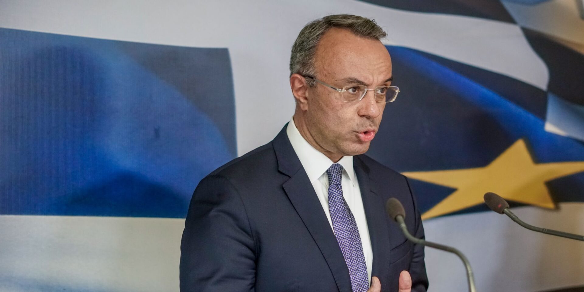 Ο Χρήστος Σταϊκούρας σε συνέντευξη Τύπου