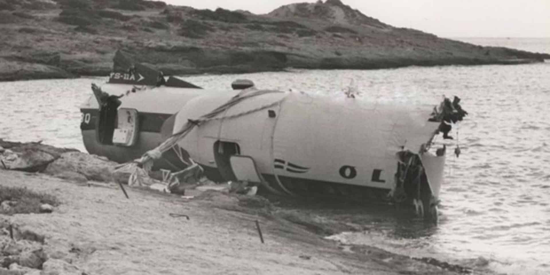 Εικόνα από το αεροσκάφος της Ολυμπιακής που κατέπεσε στο Ελληνικό