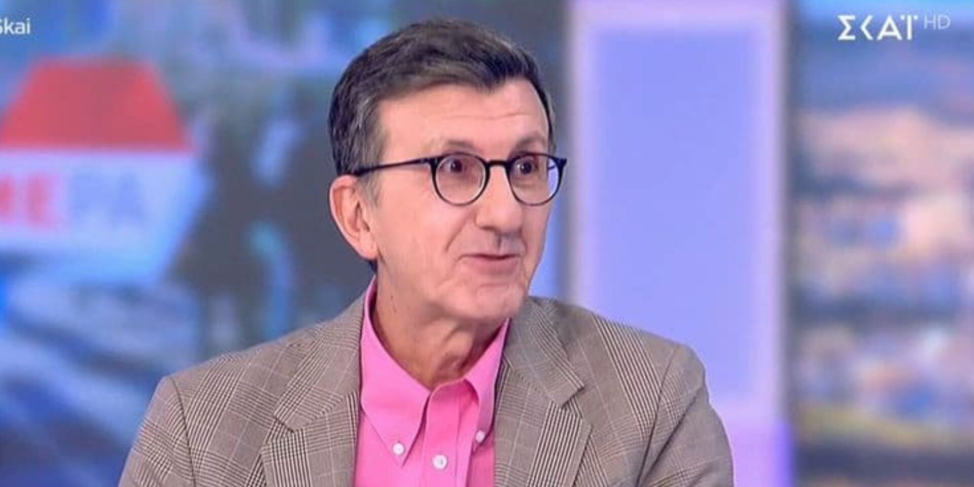Ο Άρης Πορτοσάλτε στο στούντιο του ΣΚΑΪ