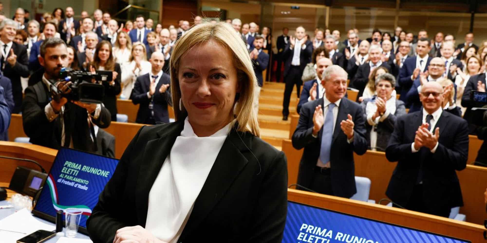 H Τζόρτζια Μελόνι στο ιταλικό κοινοβούλιο