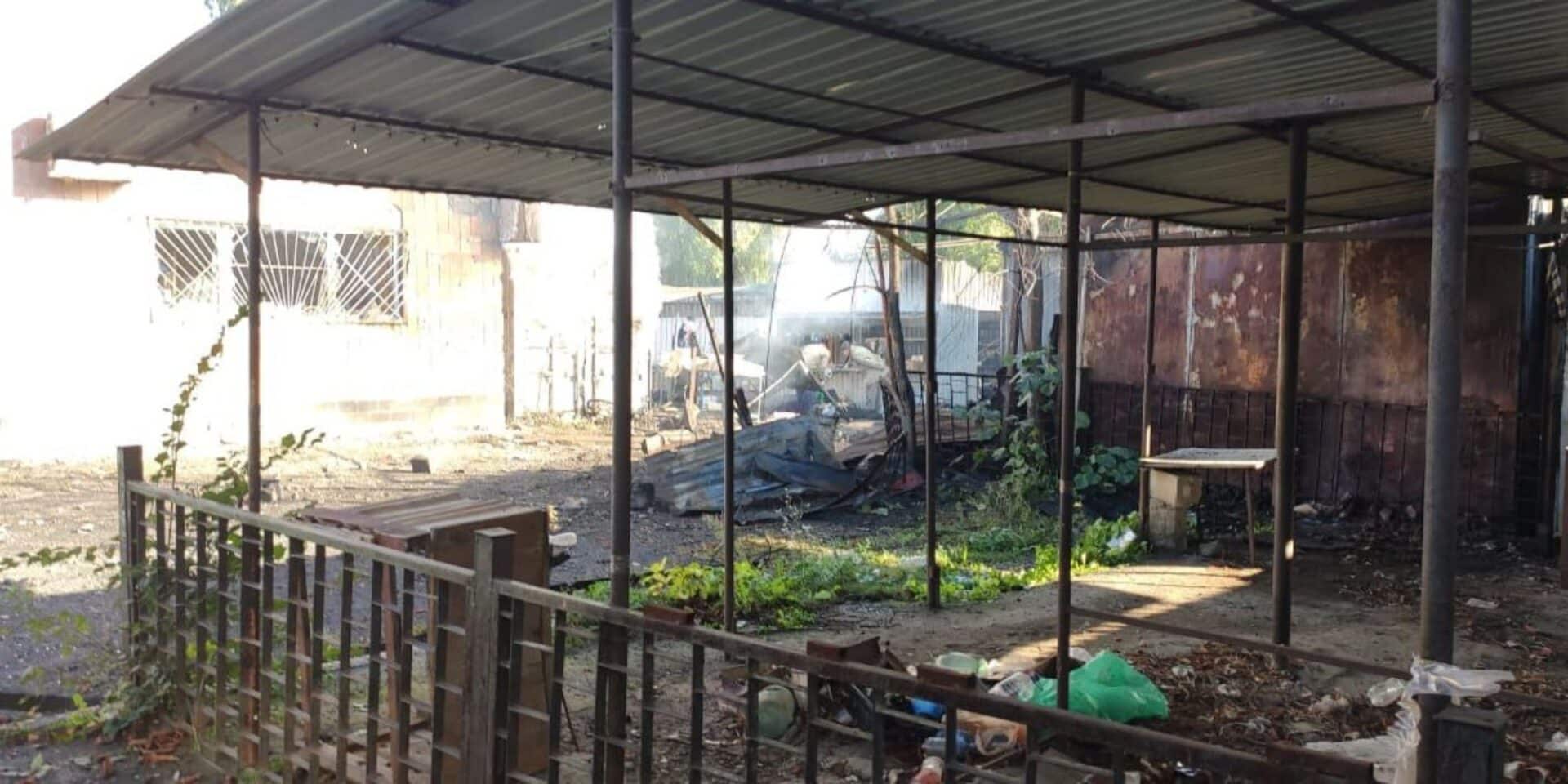 Εικόνα από το σημείο που έπεσε το ρωσικό πλήγμα