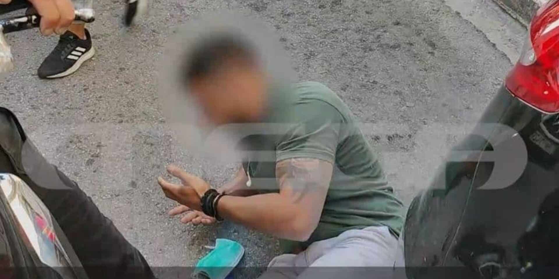 H στιγμή που η ΕΛΑΣ πιάνει τον κακοποιό