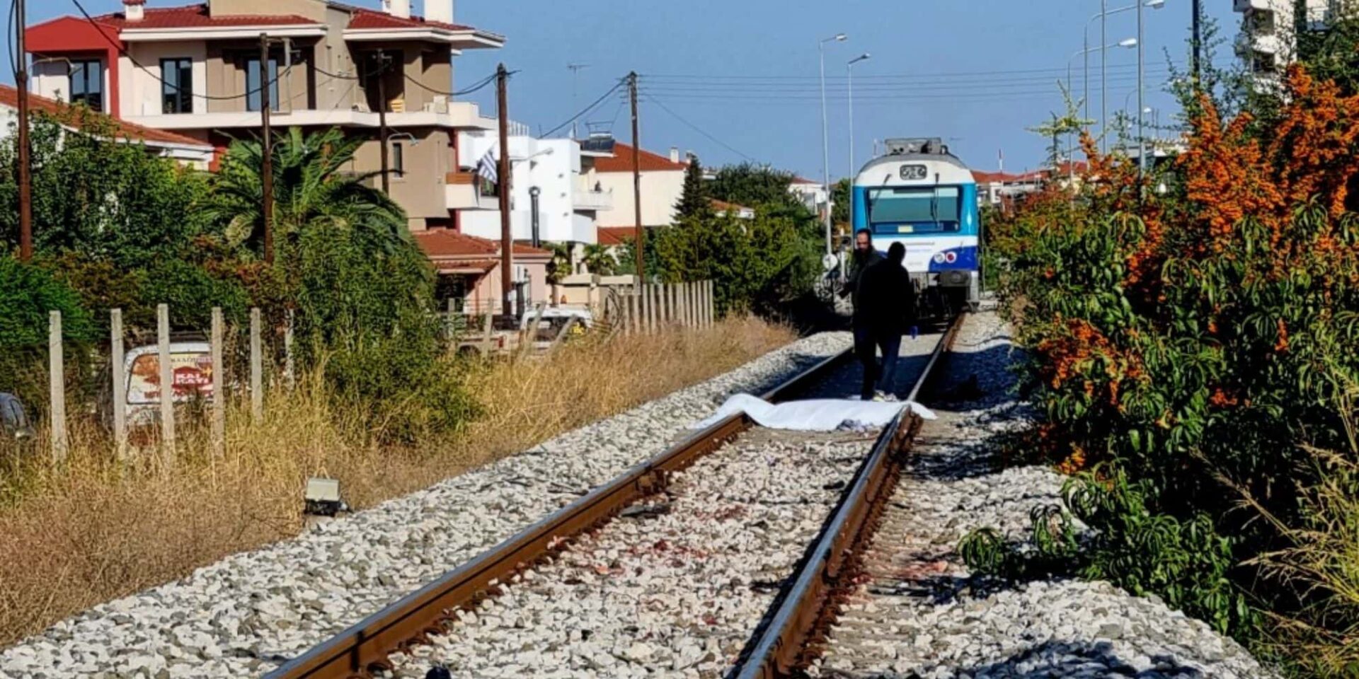 Το σημείο που το τρένο παρέσυρε τον 50χρονο