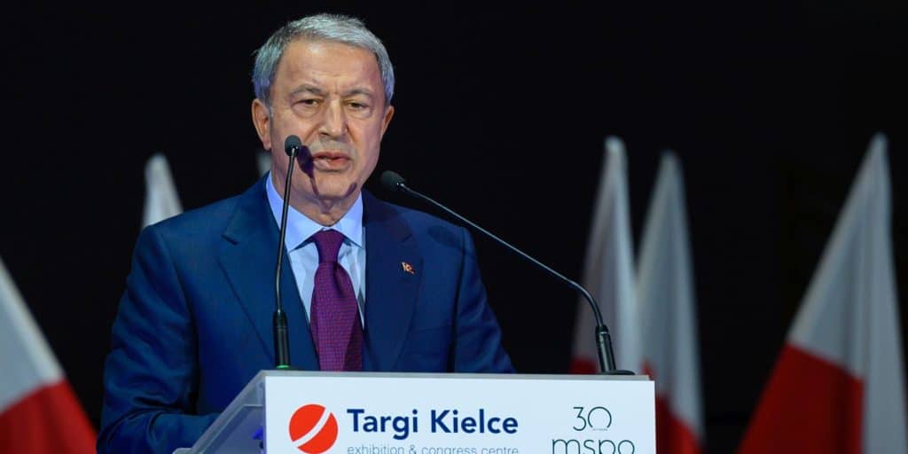 Ομιλία του Τούρκου υπουργού Άμυνας Χουλουσί Ακάρ