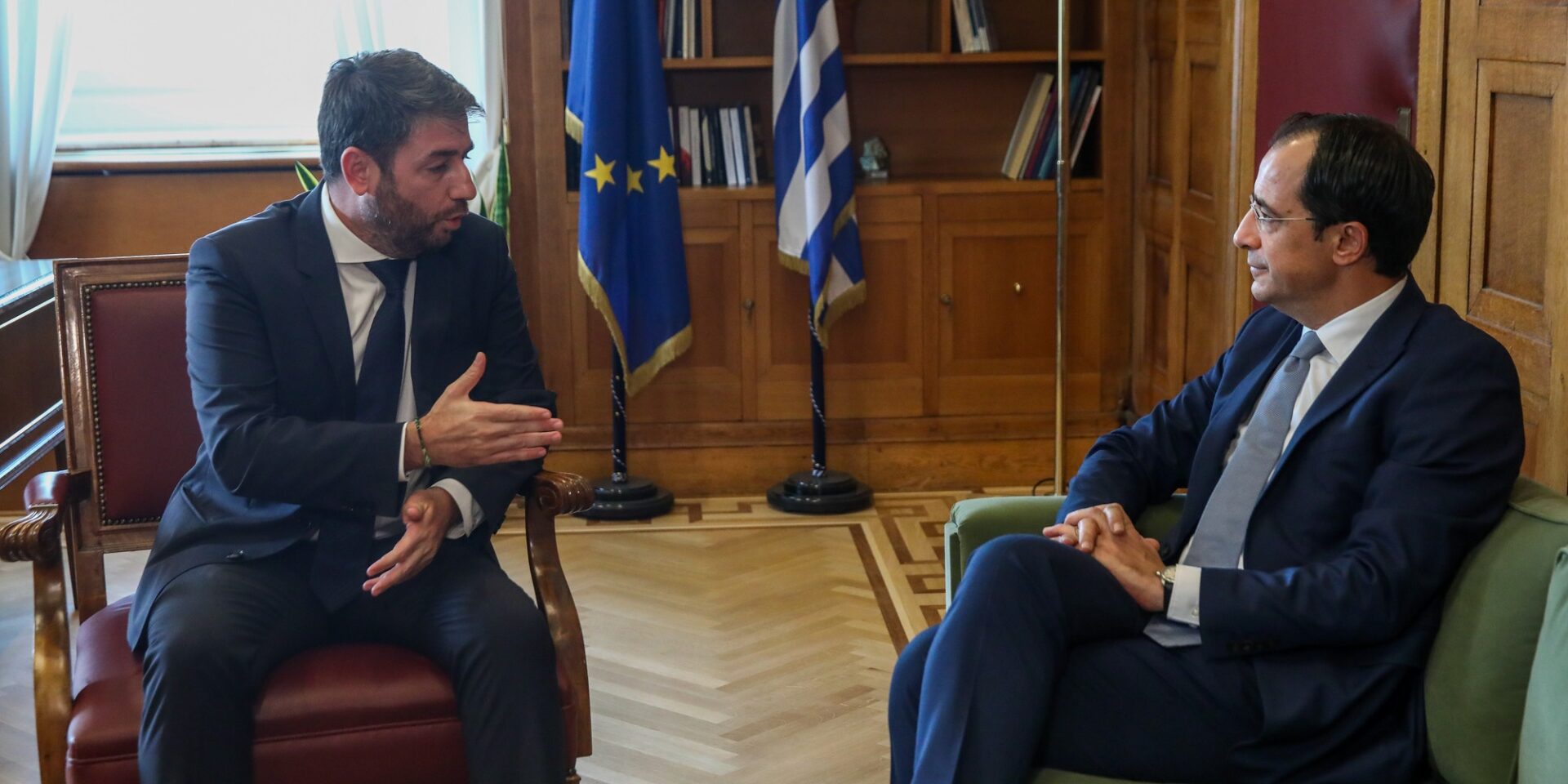 Ο Νίκος Ανδρουλάκης με τον Νίκο Χριστοδουλίδη