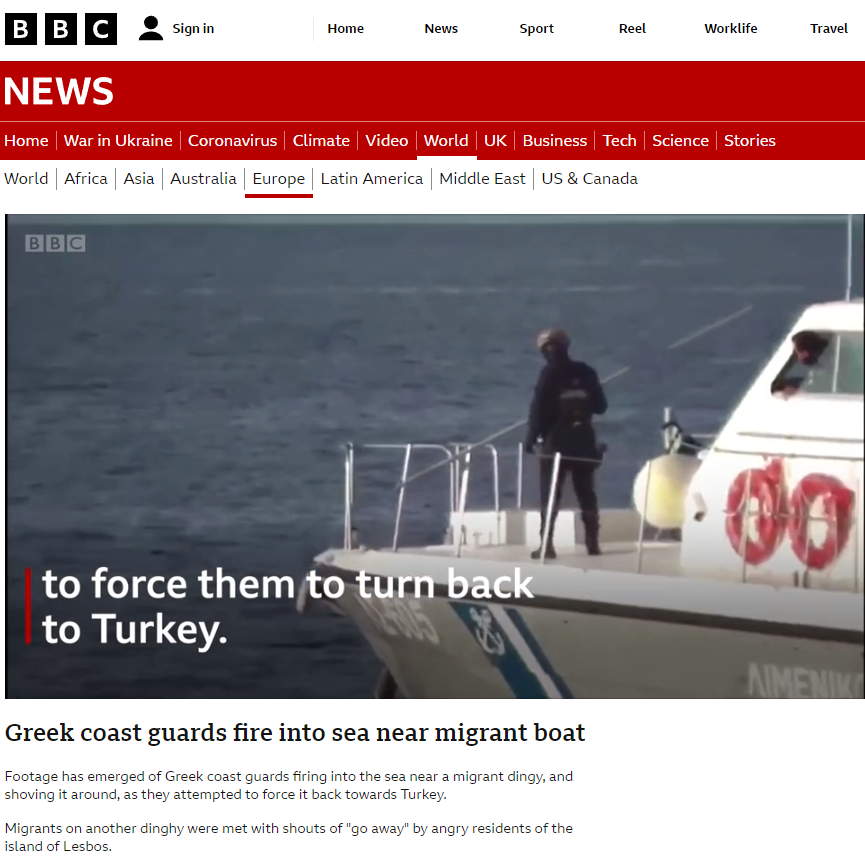 Δημοσίευμα προ διετίας στο BBC με βίντεο ντοκουμέντο των λιμενικών Αρχών