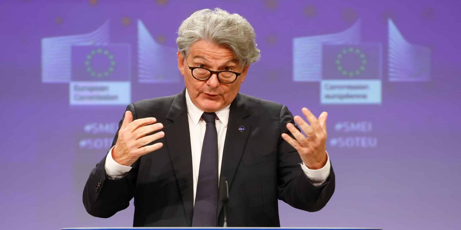 Ο Ευρωπαίος επίτροπος Τιερί Μπρετόν στην Κομισιόν