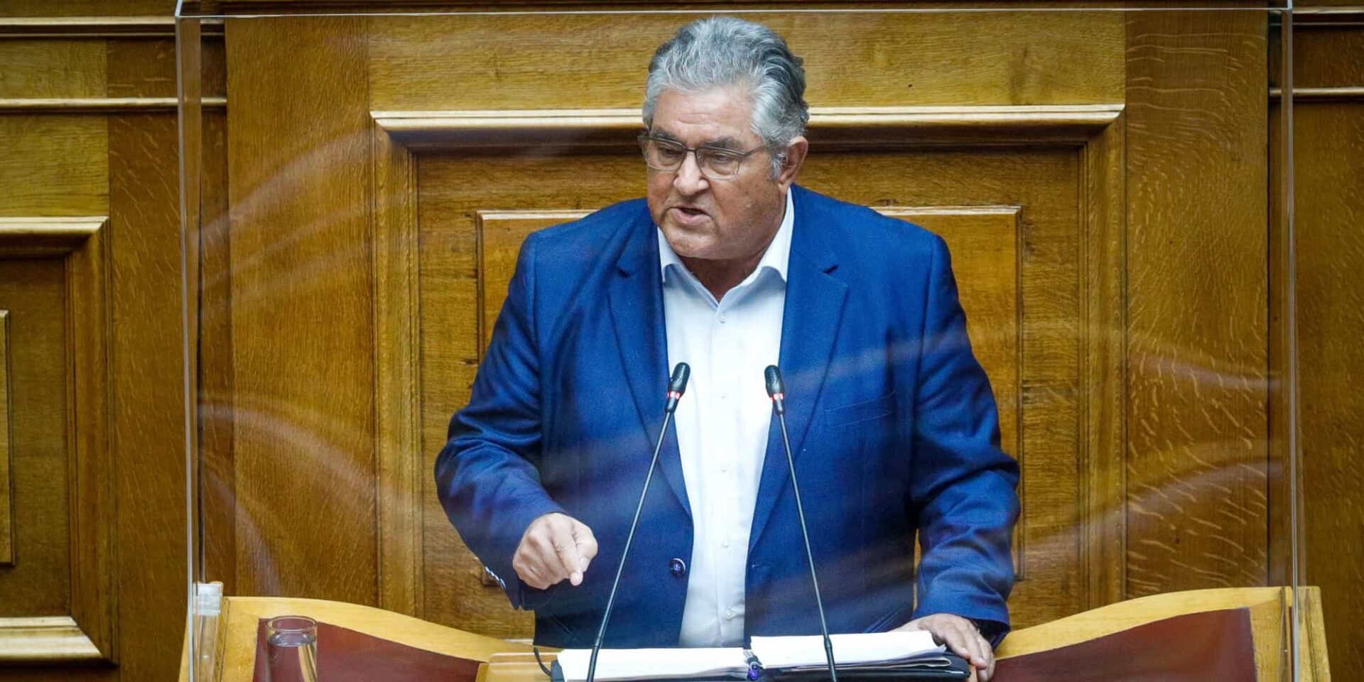 Ο Δημήτρης Κουτσούμπας στη Βουλή