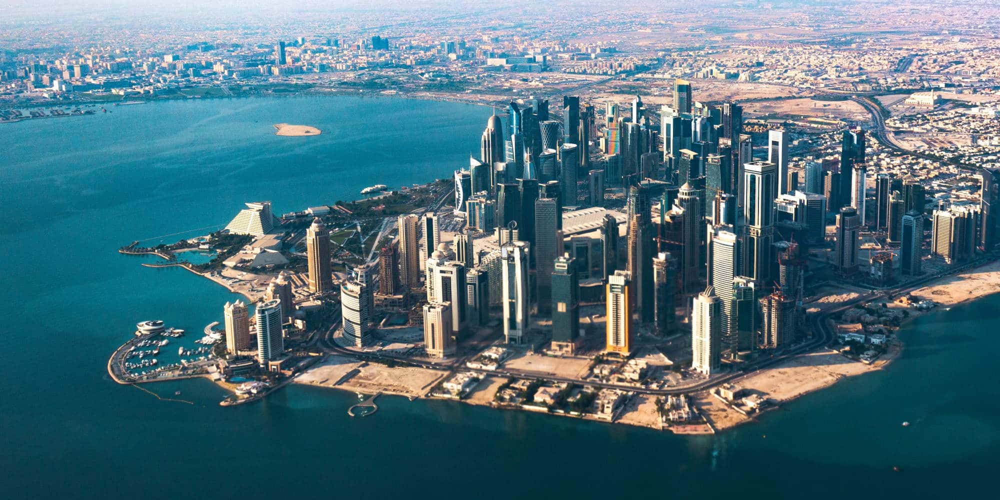 Αεροφωτογραφία της Ντόχα, στο Κατάρ