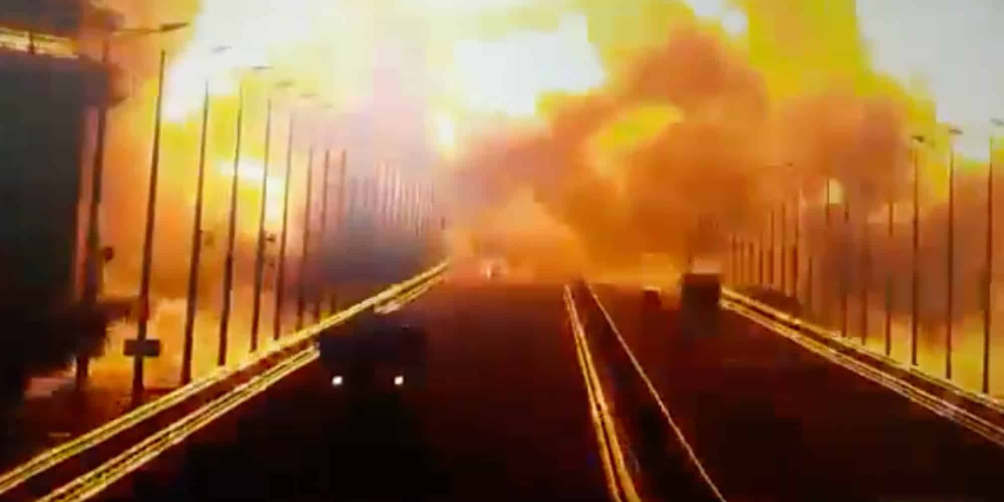 Ισχυρή έκρηξη στη γέφυρα στο Στενό του Κερτς στην Κριμαία