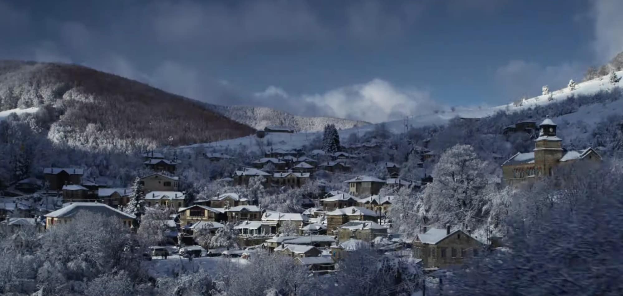 Σκηνή από το βίντεο του ΕΟΤ, «Greece DOES have a Winter»