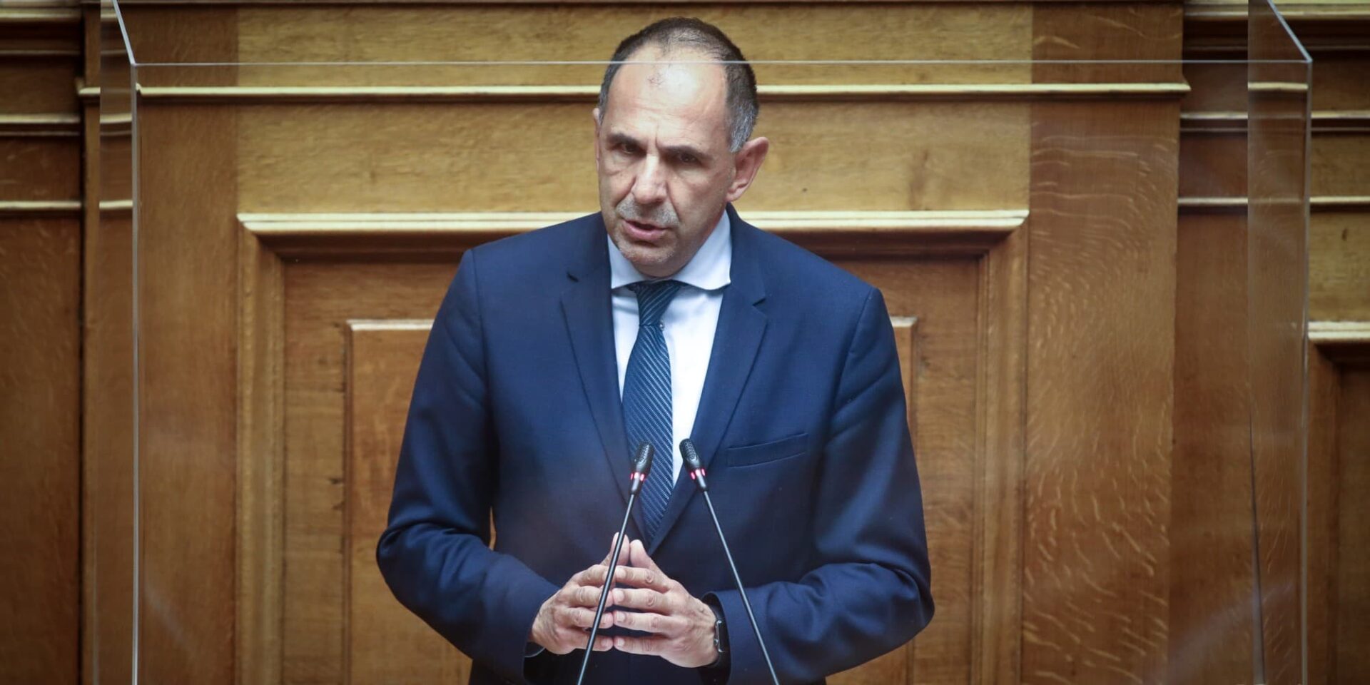 Ο Γιώργος Γεραπετρίτης, στη Βουλή