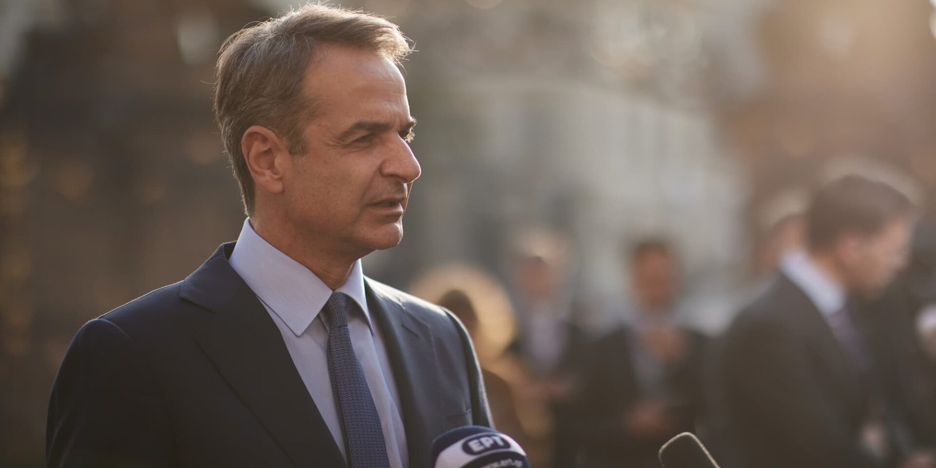 Ο Έλληνας πρωθυπουργός Κυριάκος Μητσοτάκης στην Πράγα
