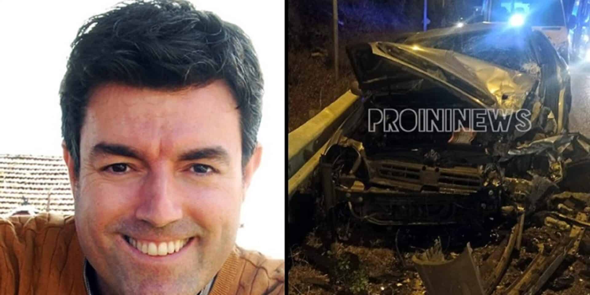 Ο Θόδωρος Κοκκινίδης που τραυματίστηκε σε τροχαίο