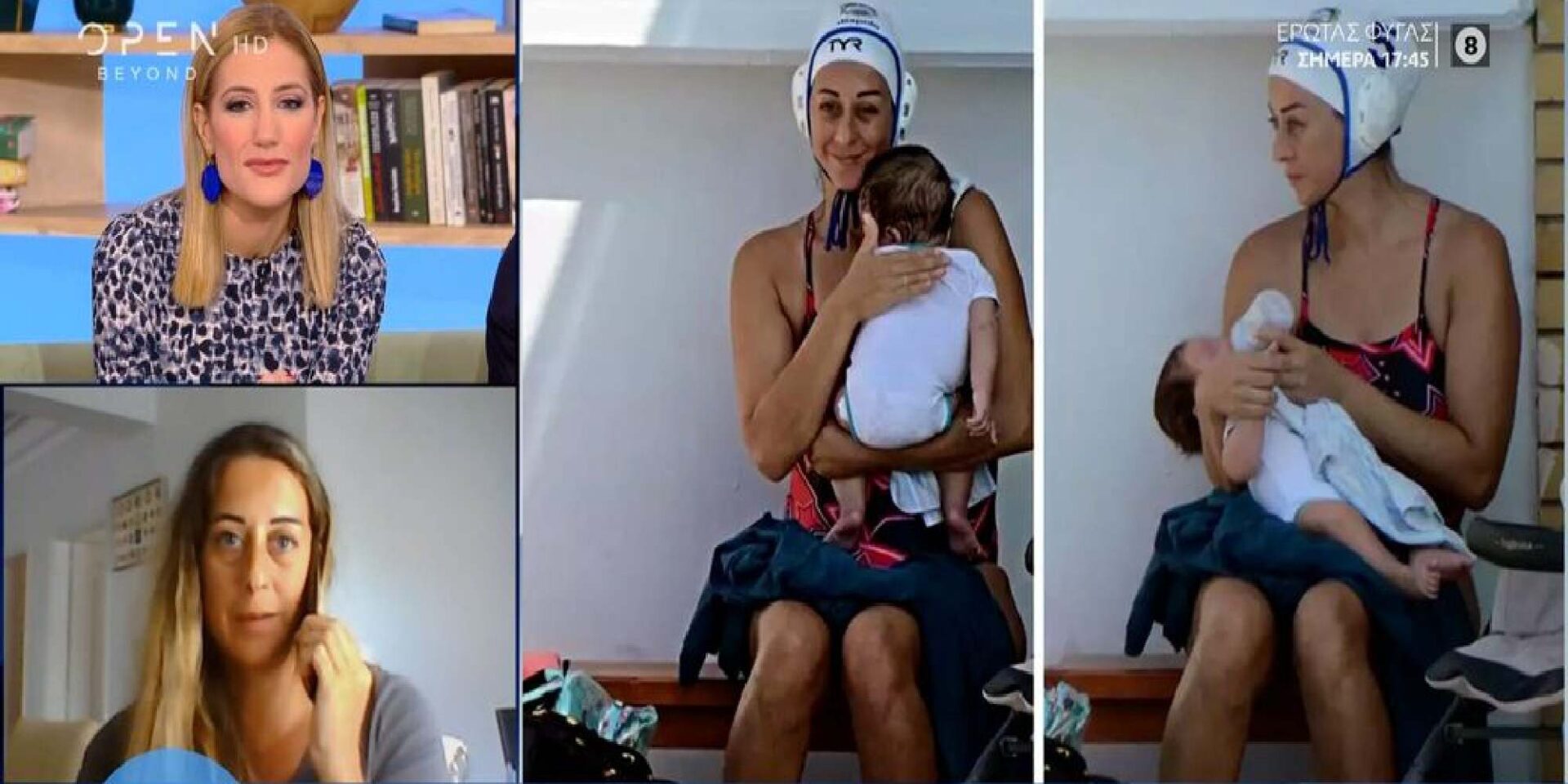 Η Μαρκέλλα Πλουμή - Κατσουλάκη ταΐζει το μωρό της