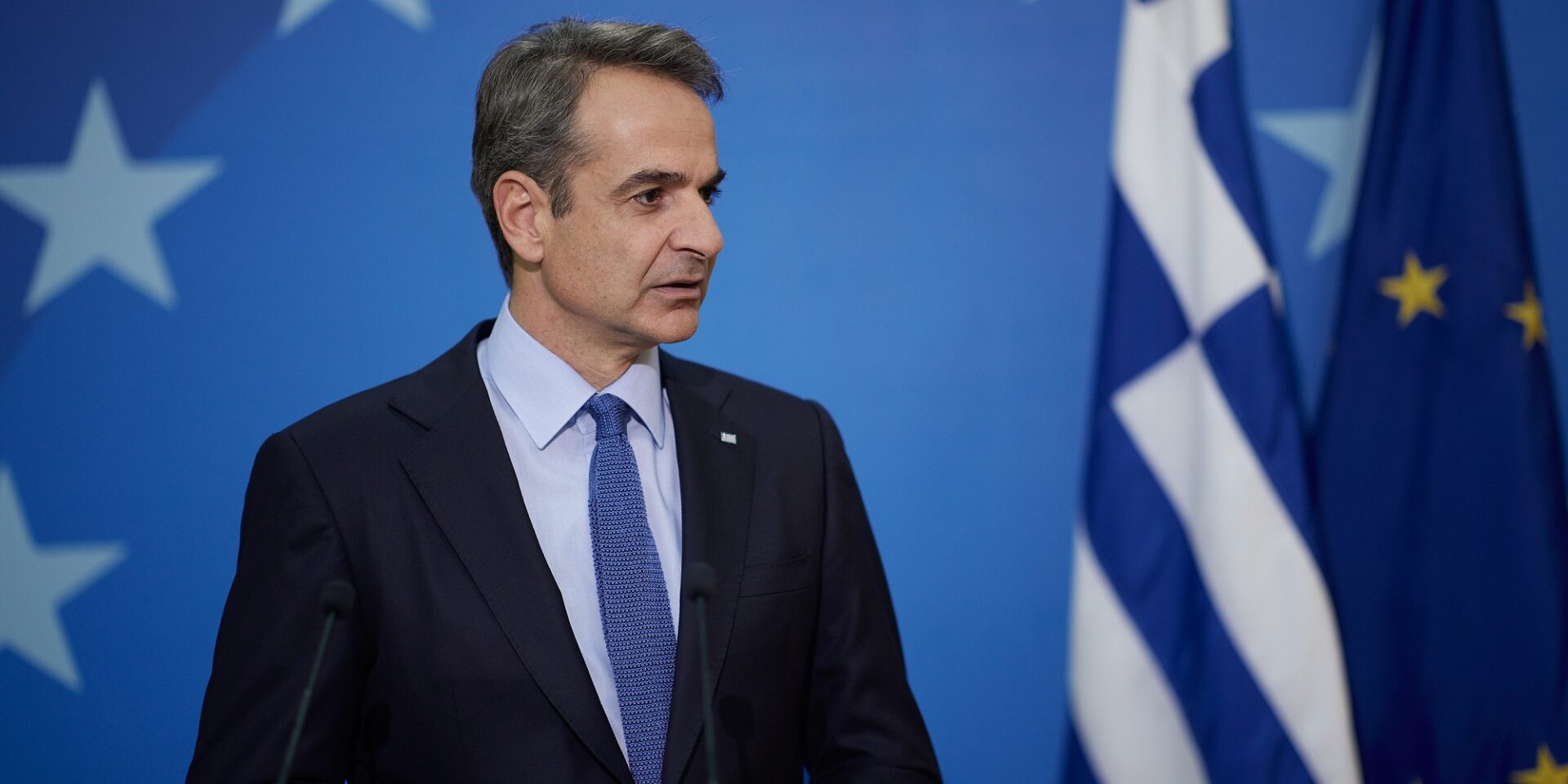 Ο Κυριάκος Μητσοτάκης στις δηλώσεις του μετά τη Σύνοδο Κορυφής της ΕΕ στις Βρυξέλλες