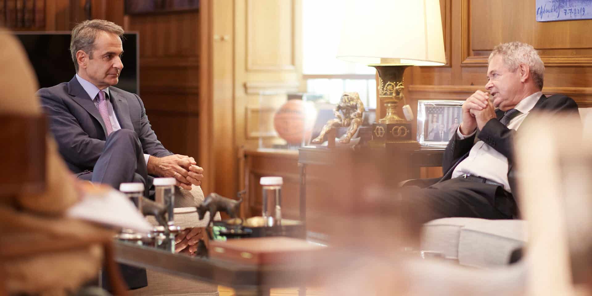 Συνάντηση Μητσοτάκη με τον υποψήφιο για την Προεδρία της Κυπριακής Δημοκρατίας, Ανδρέα Μαυρογιάννη