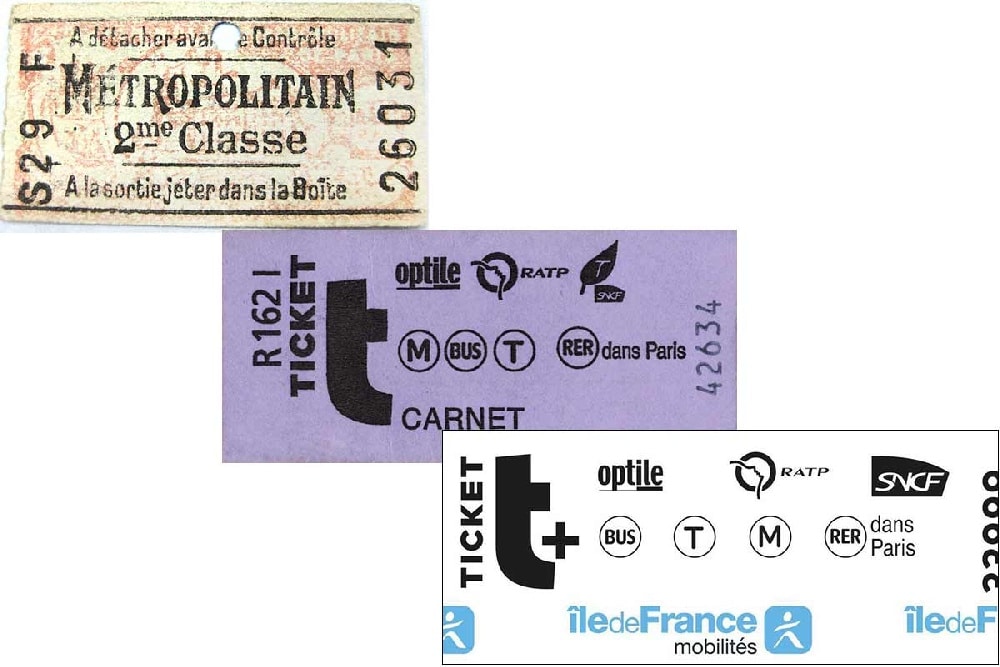 Ιστορικά εισιτήρια από το μετρό στο Παρίσι