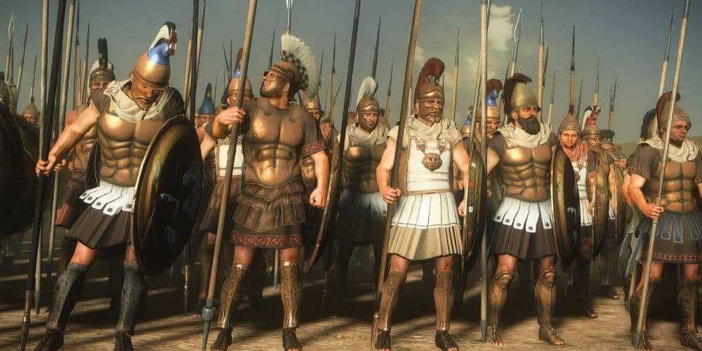 Αρχαίοι Έλληνες στρατιώτες με στολές