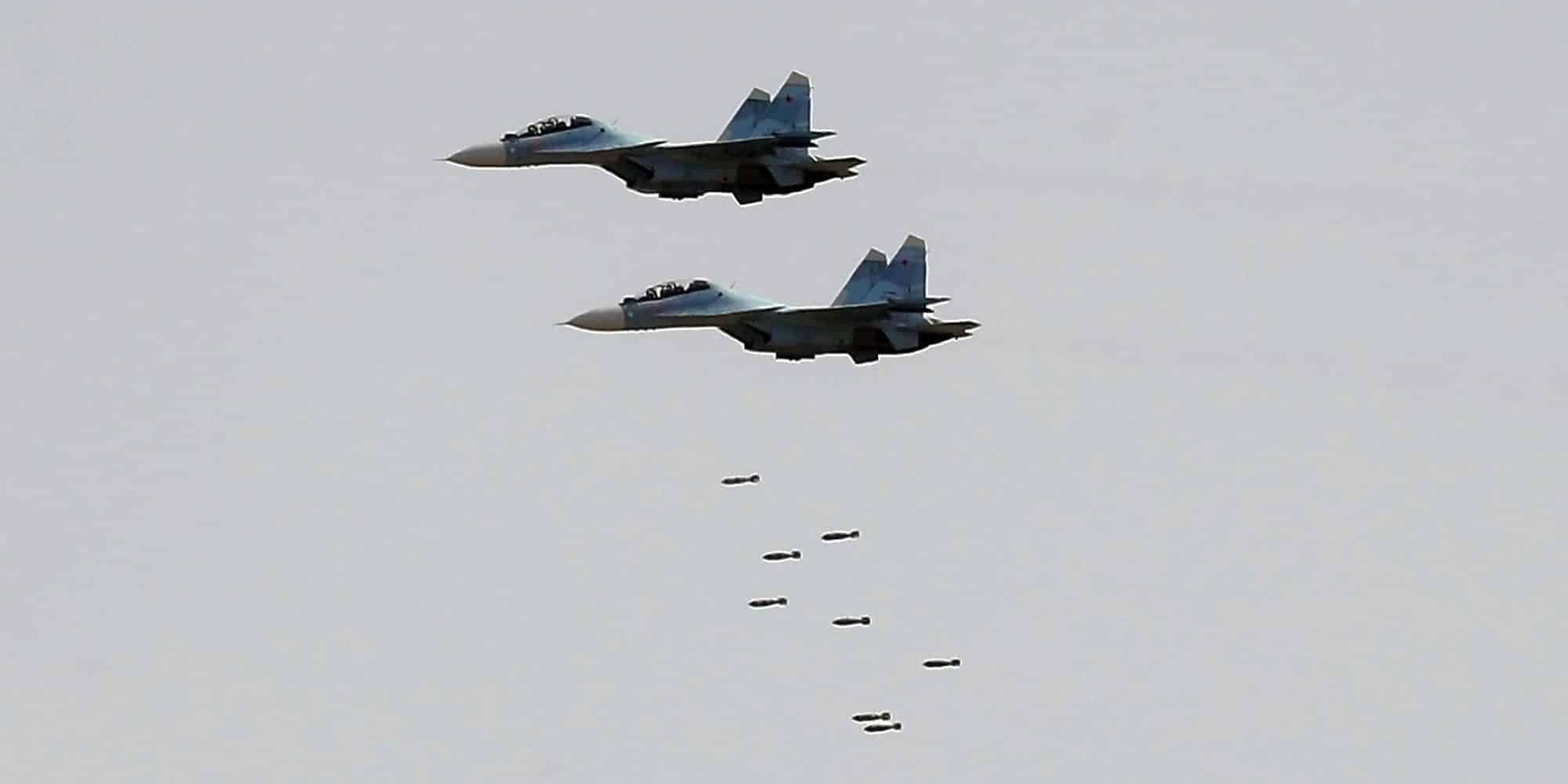 Ρωσικά αεροσκάφη ρίχνουν βόμβες