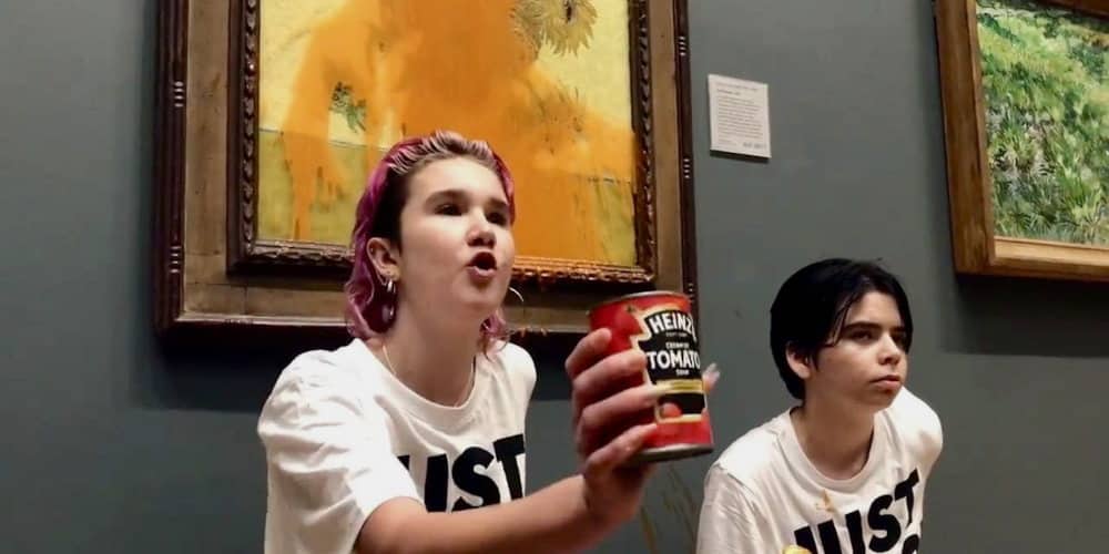 Ακτιβιστές με την σάλτσα ντομάτας που πέταξαν σε πίνακα του Βαν Γκογκ