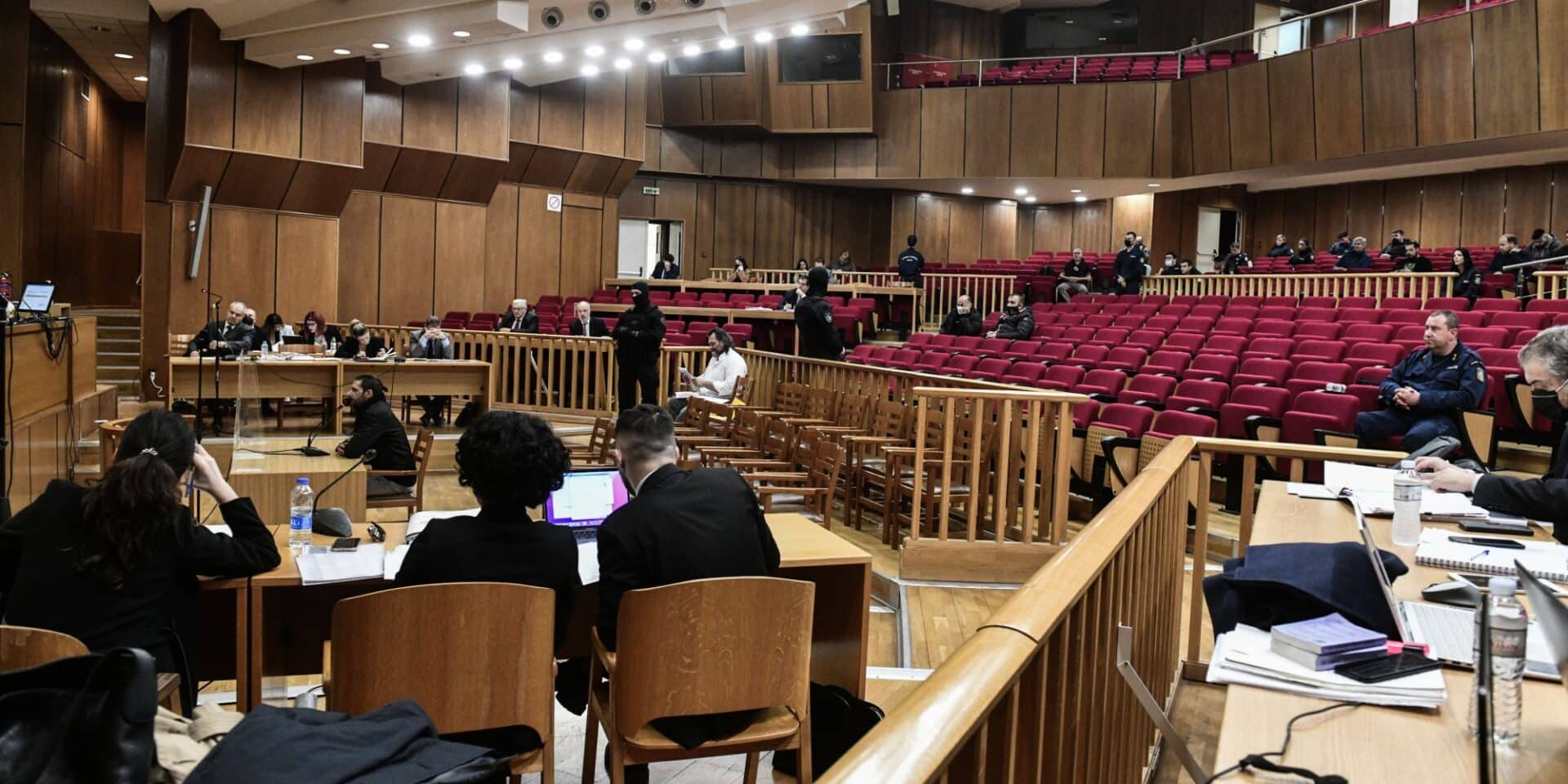 Εικόνα από τη δίκη της Χρυσής Αυγής