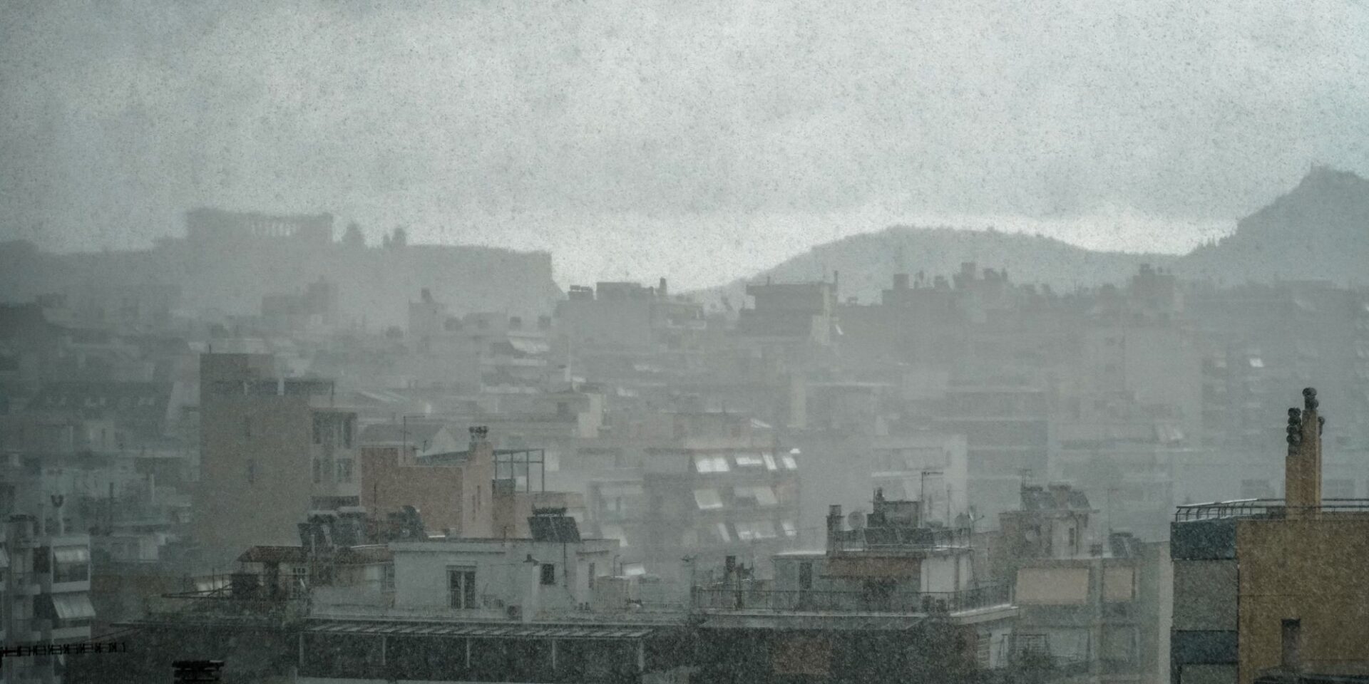 Εικόνα από την κακοκαιρία EVA στην Αθήνα