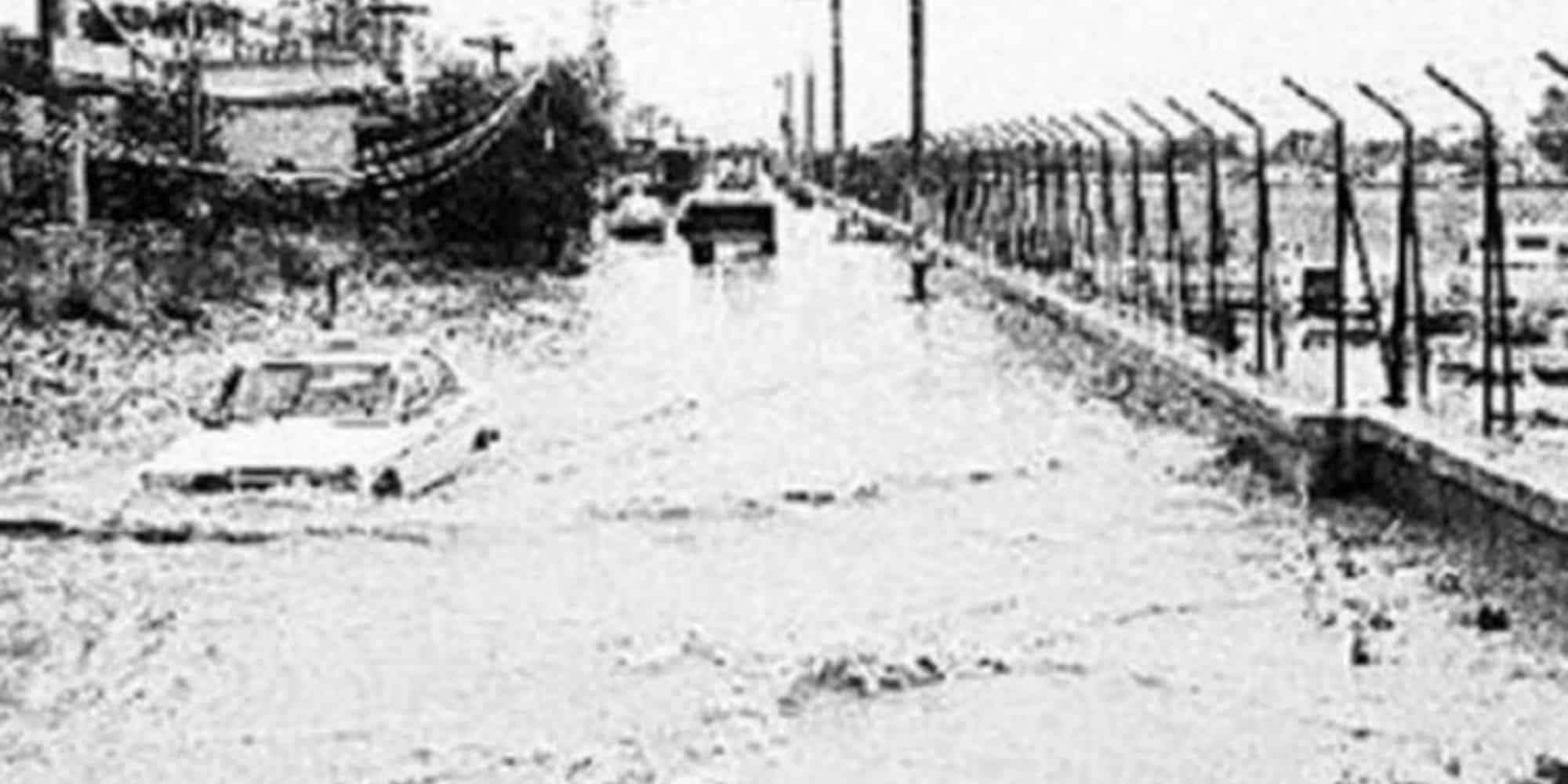 Εικόνα από τις πλημμύρες στην Αττική το 1977