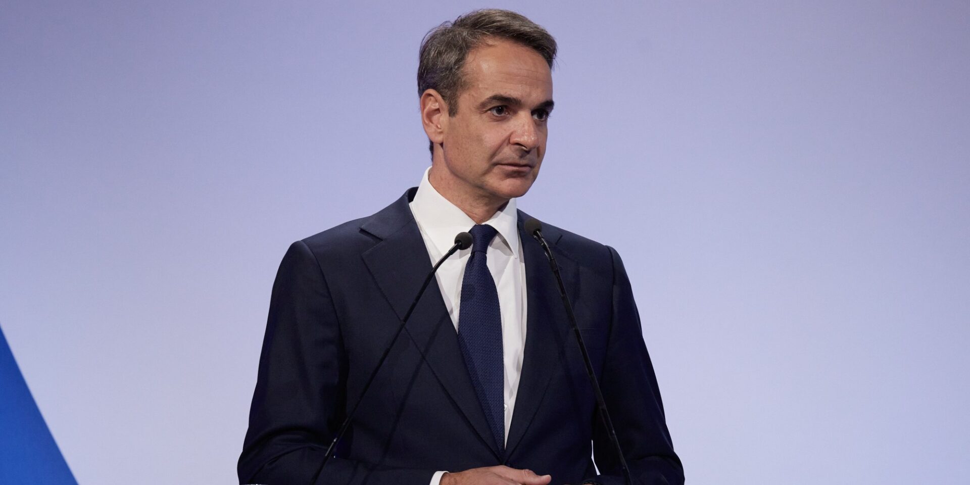 Ο Κυριάκος Μητσοτάκης σε ομιλία στην Αχαΐα
