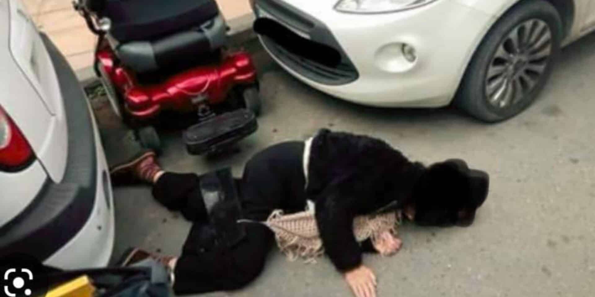 To άτομο με κινητικά προβλήματα που έπεσε στο δρόμο στα Χανιά