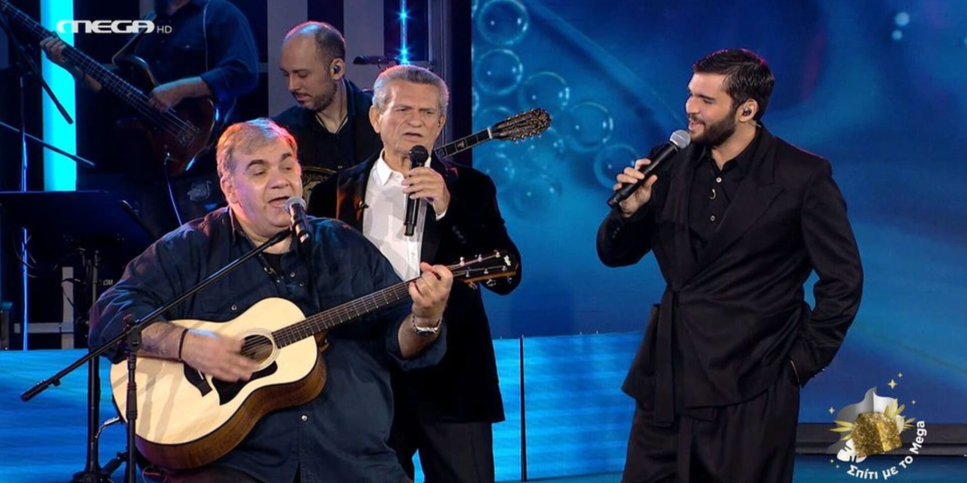 Ο Γιώργος Μαργαρίτης μαζί με τον γιο του στο «Σπίτι με το Mega»
