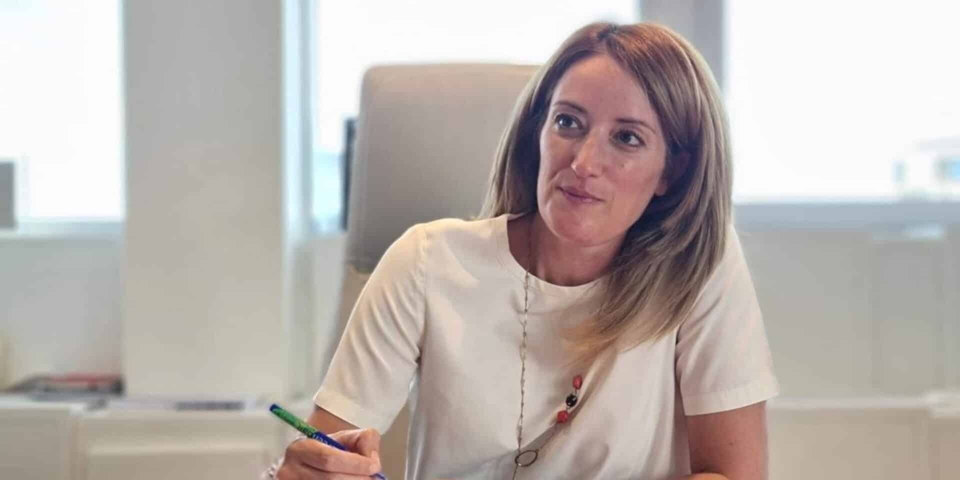 Η Ρομπέρα Μετσόλα, πρόεδρος στο Ευρωκοινοβούλιο / Φωτογραφία: Twitter @RobertaMetsola