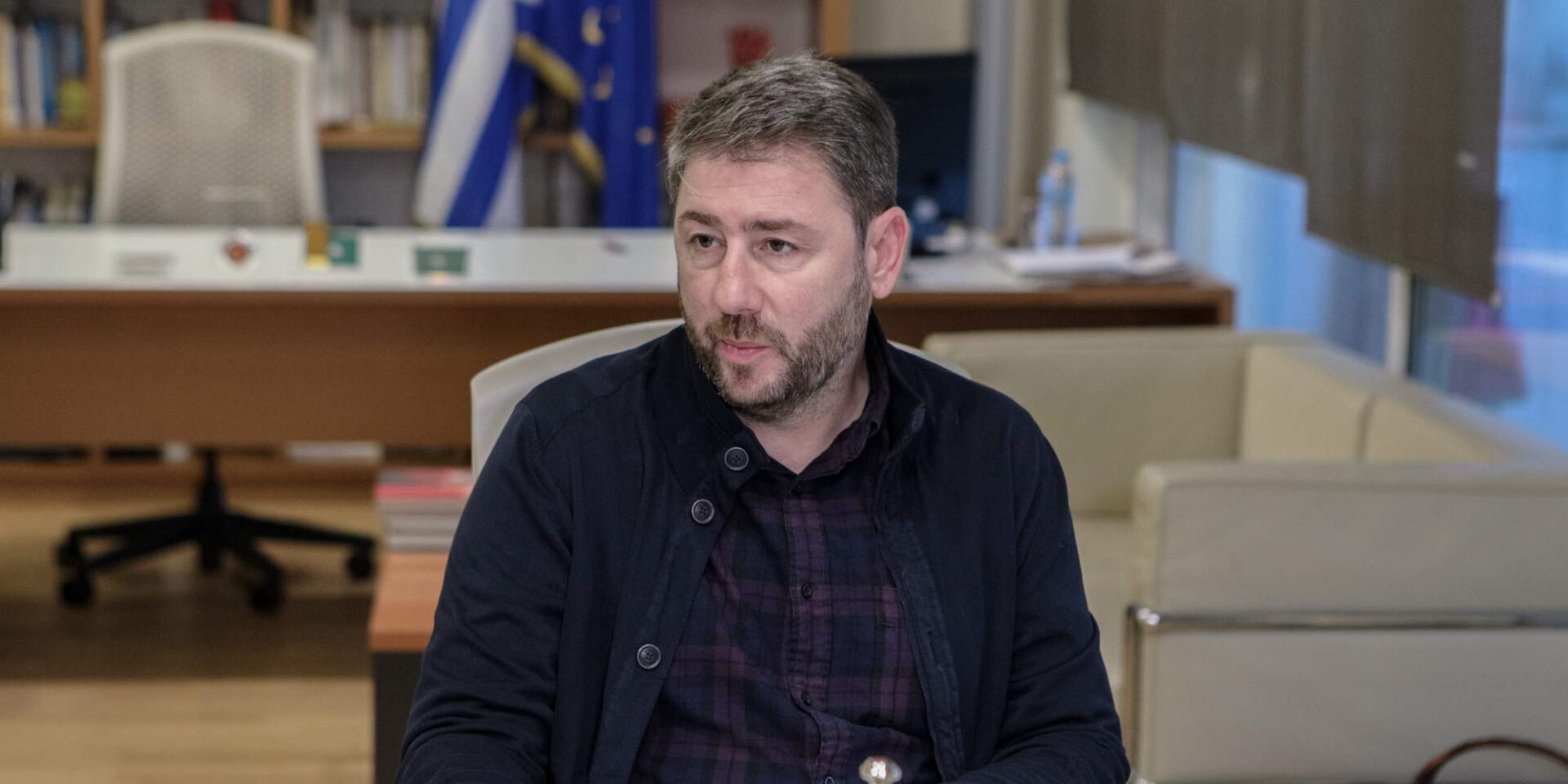 Ο πρόεδρος του ΠΑΣΟΚ- ΚΙΝΑΛ, Νίκος Ανδρουλάκης